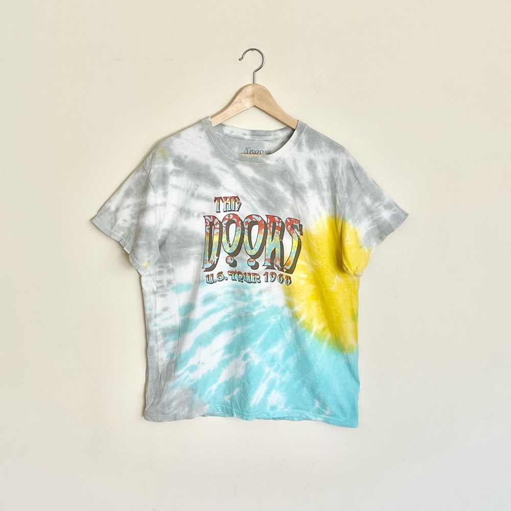 The Doors US Tour 1968 Multicolor Tie Dye T Shirt Adult Medium
